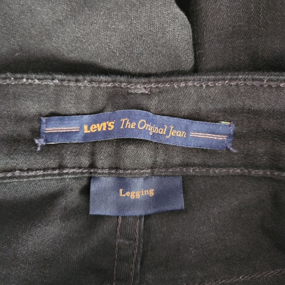 Levi's Black Denim Leggings Size 4 Medium - Picture 3 of 5